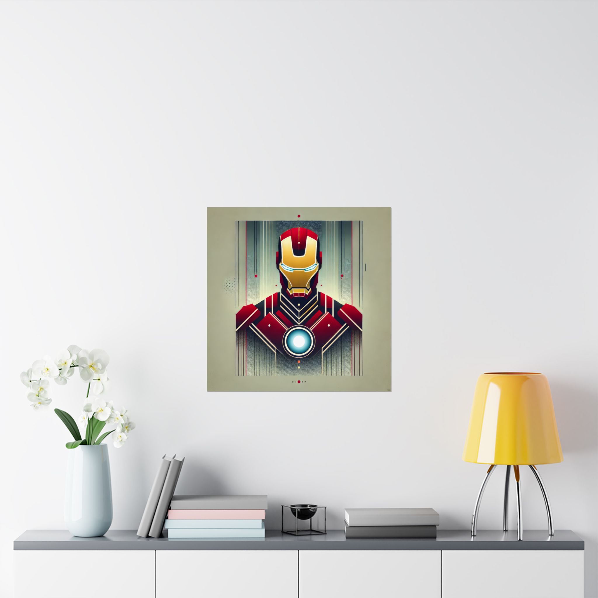 Iron Man, Bauhaus Minimalist Geometric Print - Image 12
