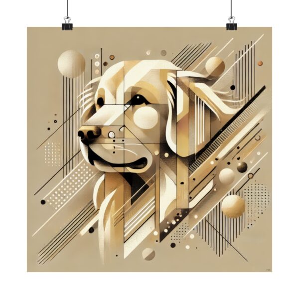 Golden Retriever Geometric Poster