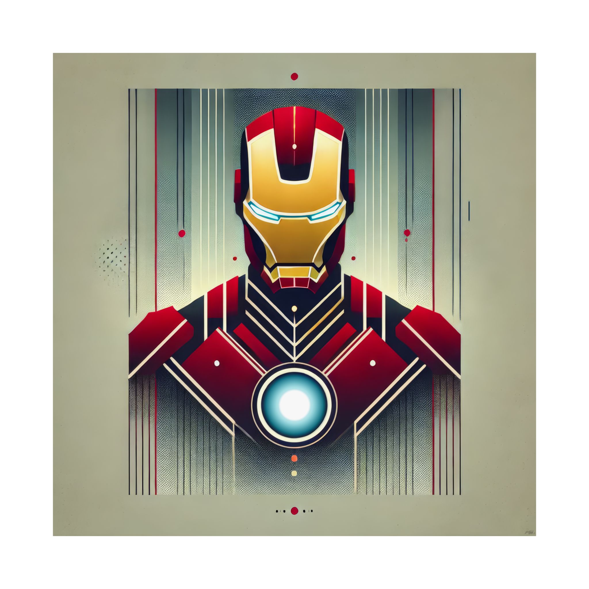 Iron Man, Bauhaus Minimalist Geometric Print - Image 14