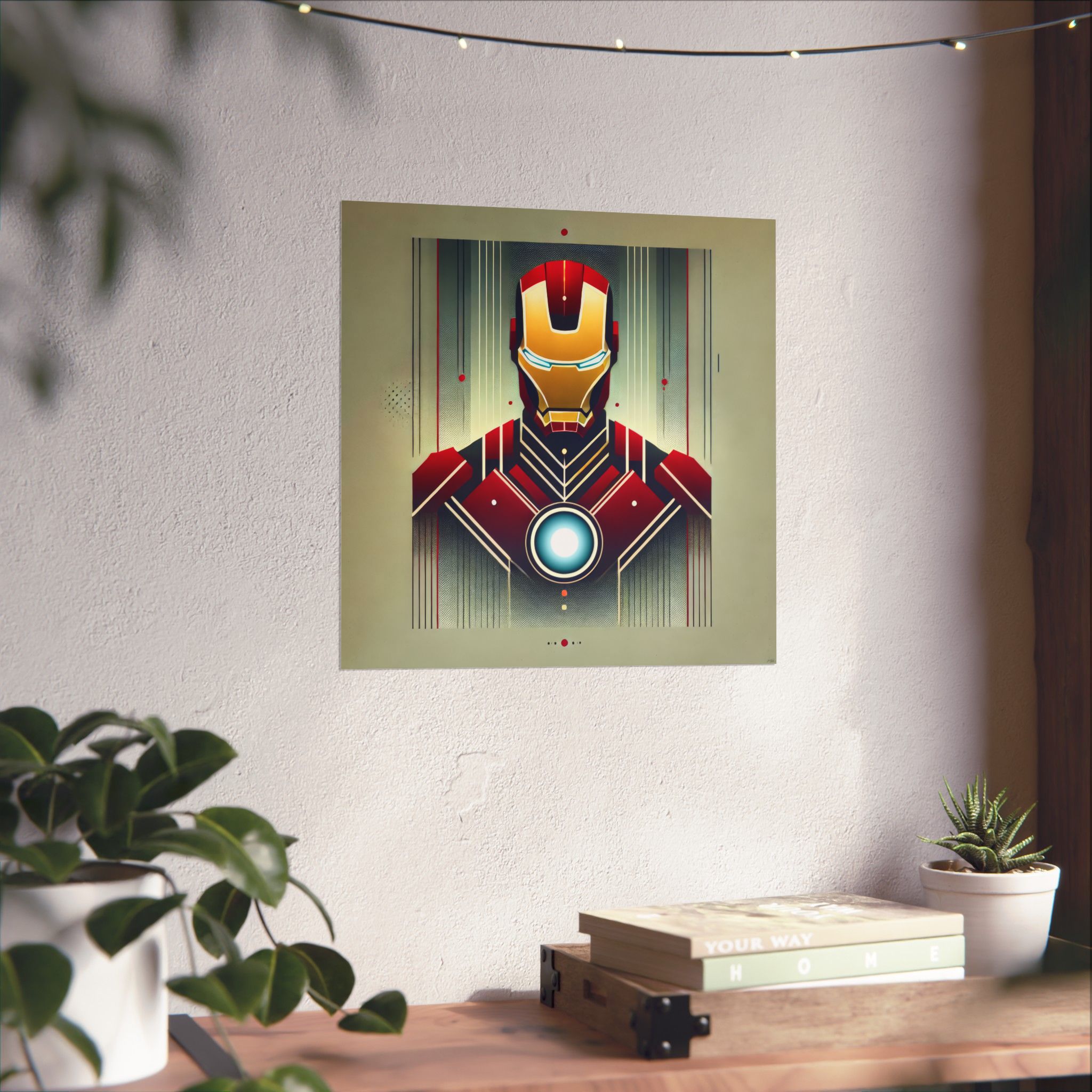 Iron Man, Bauhaus Minimalist Geometric Print - Image 3