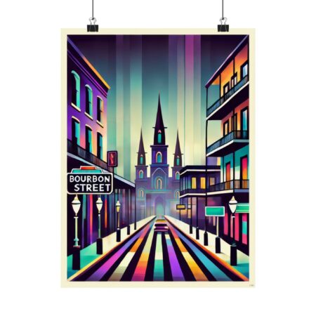 New Orleans Bourbon Street, St. Louis Cathedral