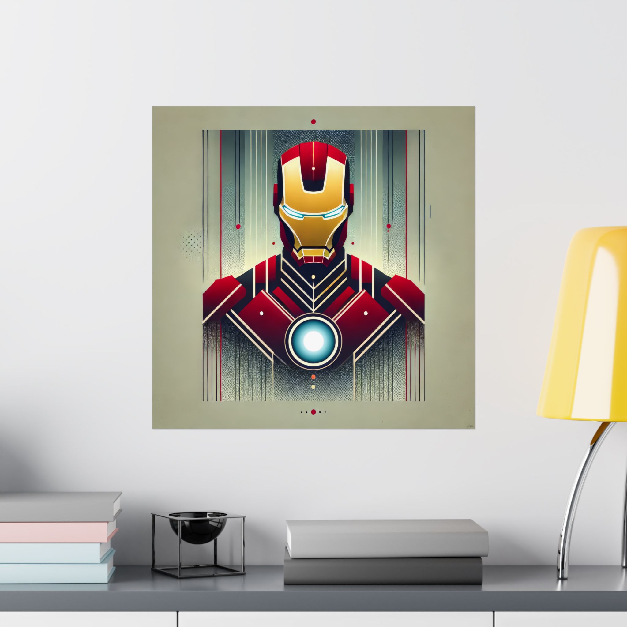 Iron Man, Bauhaus Minimalist Geometric Print - Image 7