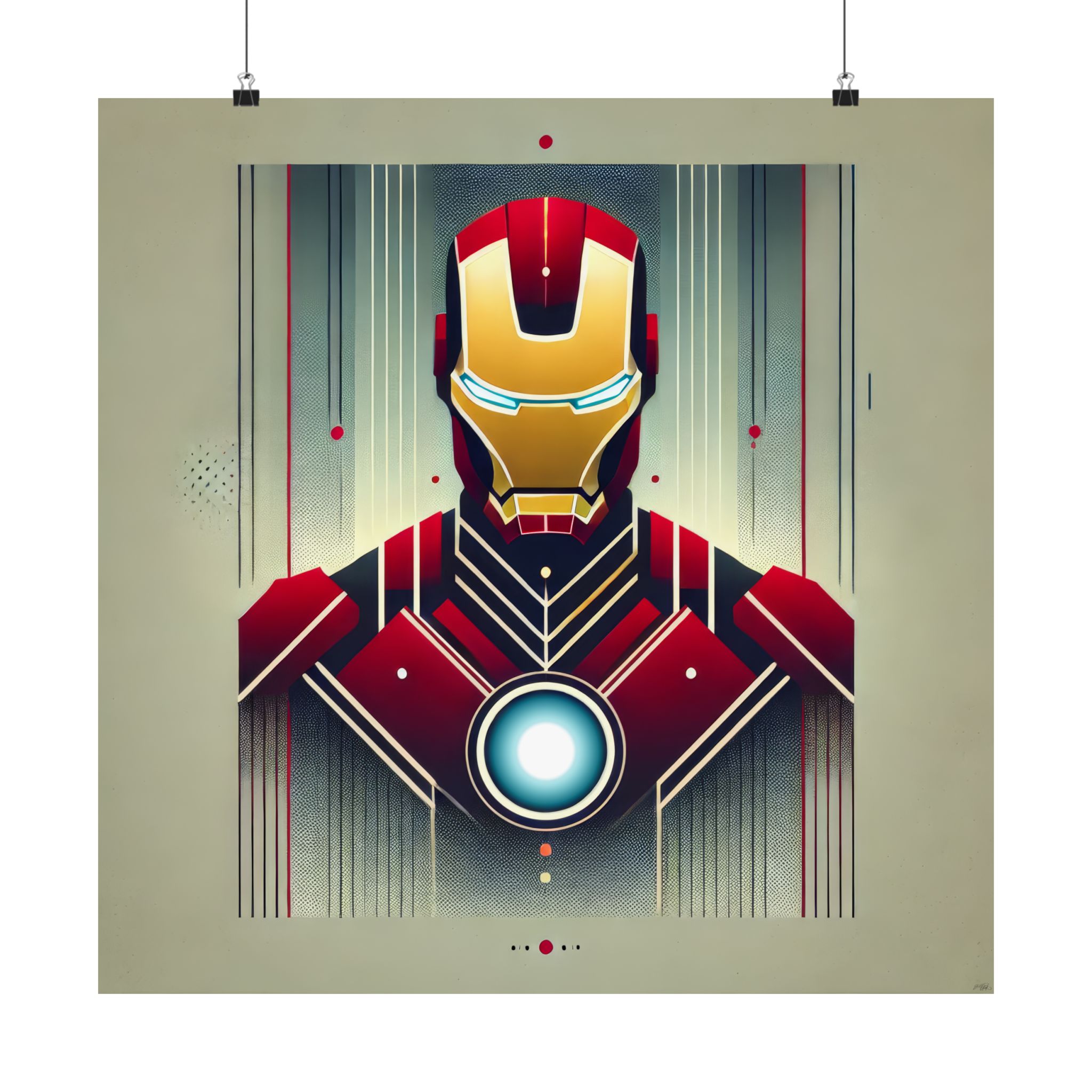 Iron Man, Bauhaus Minimalist Geometric Print - Image 11