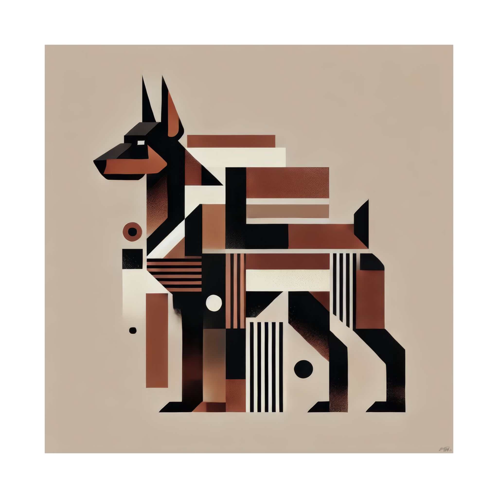 Bauhaus Minimalist Doberman Pinscher - Image 9