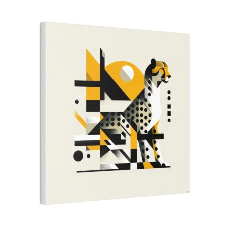 Cheetah Bauhaus Brutalist Stretched Canvas