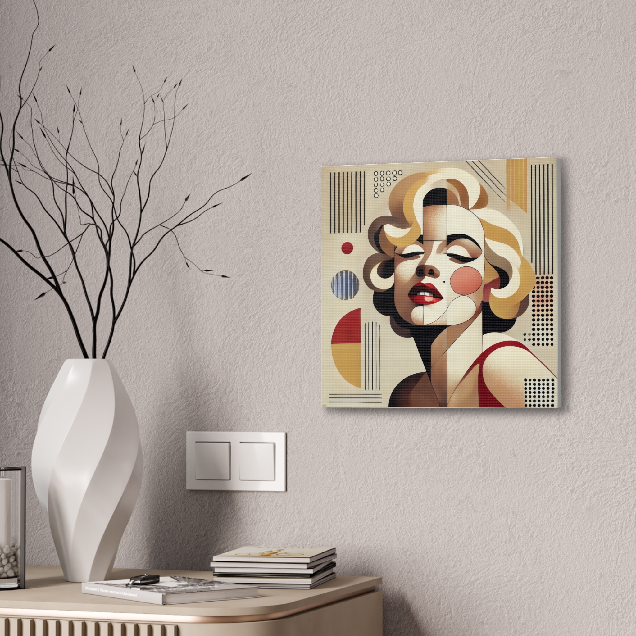 Marilyn Monroe Bauhaus Stretched Canvas - Image 2