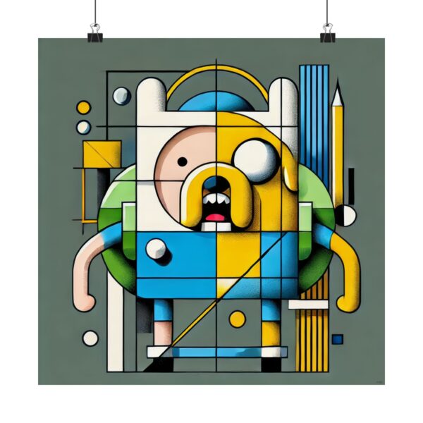 Adventure Time Finn and Jake Poster, Minimalist Bauhaus