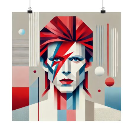 David Bowie Ziggy Stardust Abstract Minimalist Bauhuas
