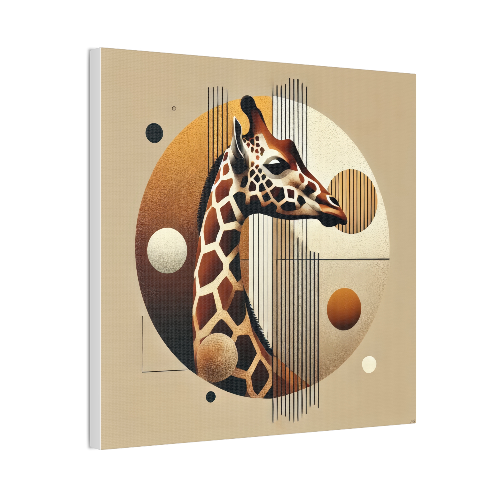 Giraffe Head Geometric Bauhaus Poster