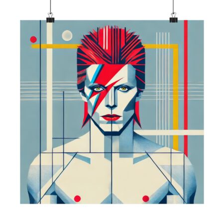 David Bowie Ziggy Stardust Abstract Minimalist Bauhaus