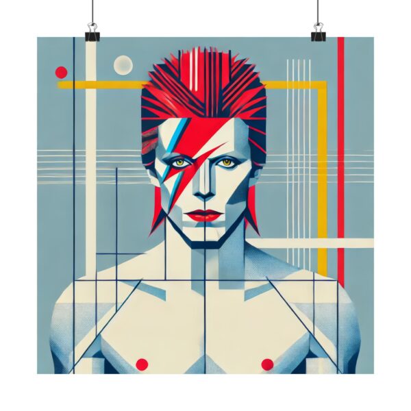 David Bowie Ziggy Stardust Abstract Minimalist Bauhaus