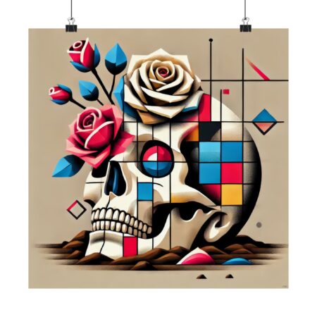 Momento Mori Skull Bauhaus Tattoo Style