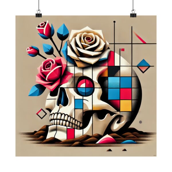 Momento Mori Skull Bauhaus Tattoo Style