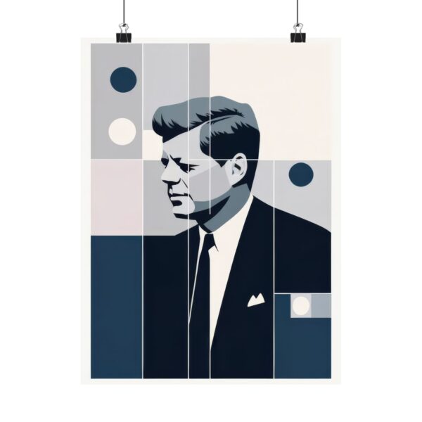John F. Kennedy, JFK Abstract Minimalist Wall Art Poster Political Democrat