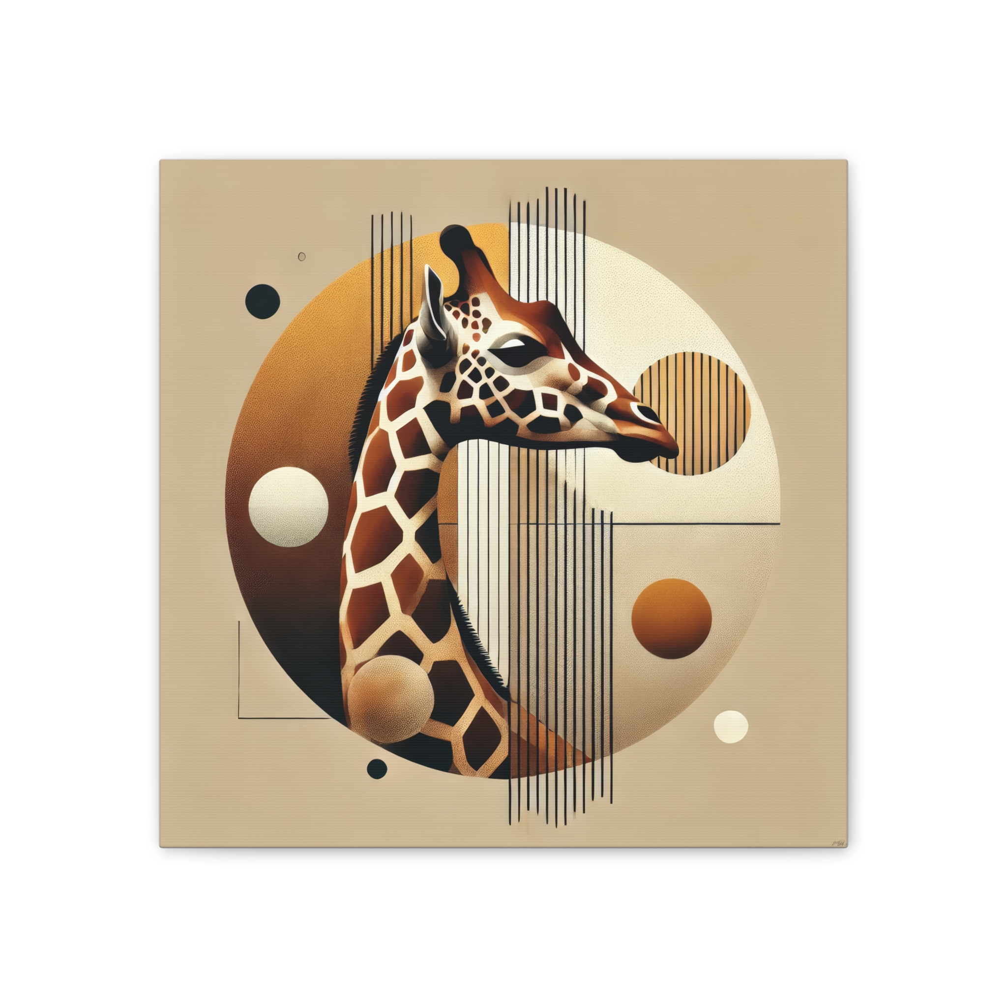 Giraffe Head Geometric Bauhaus Poster - Image 4