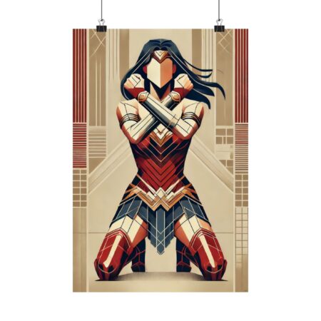 Wonder Woman Minimalist Bauhaus Art Deco