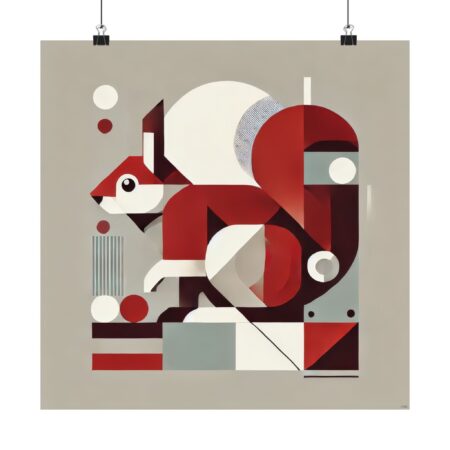 Red Squirel Bauhaus Minimalist