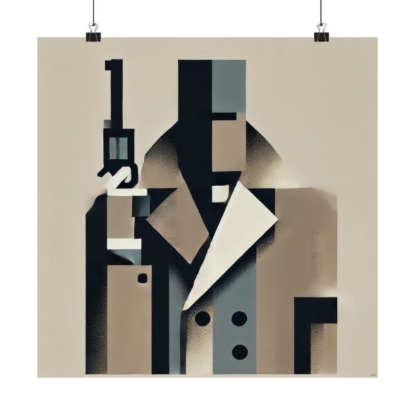 Ned Kelly Bushranger AbstractAussie Geometric Poster, Cubist Bauhaus Art Print, Minimalist Vertical Wall Decor, Matte Vertical Posters