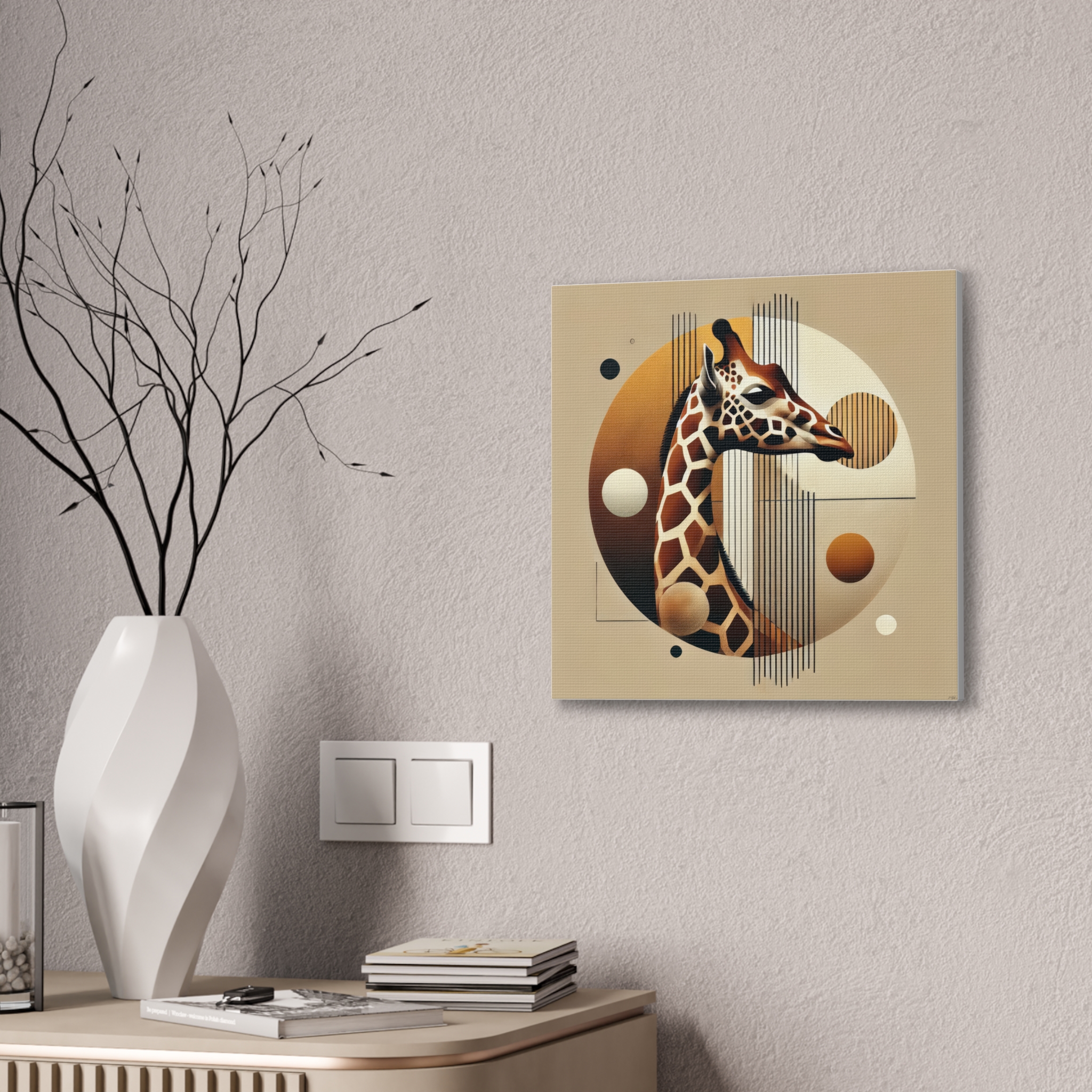 Giraffe Head Geometric Bauhaus Poster - Image 2
