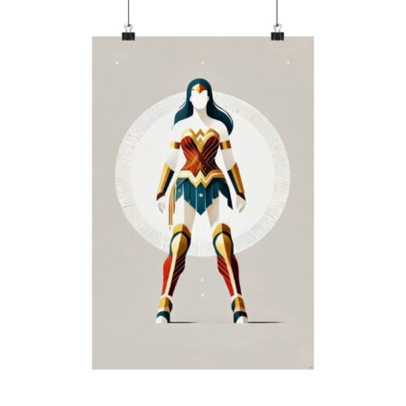 Wonder Woman Abstract Minimalist Bauhaus