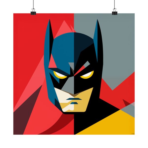 Batman Cowl Colorful Geometric Bauhaus