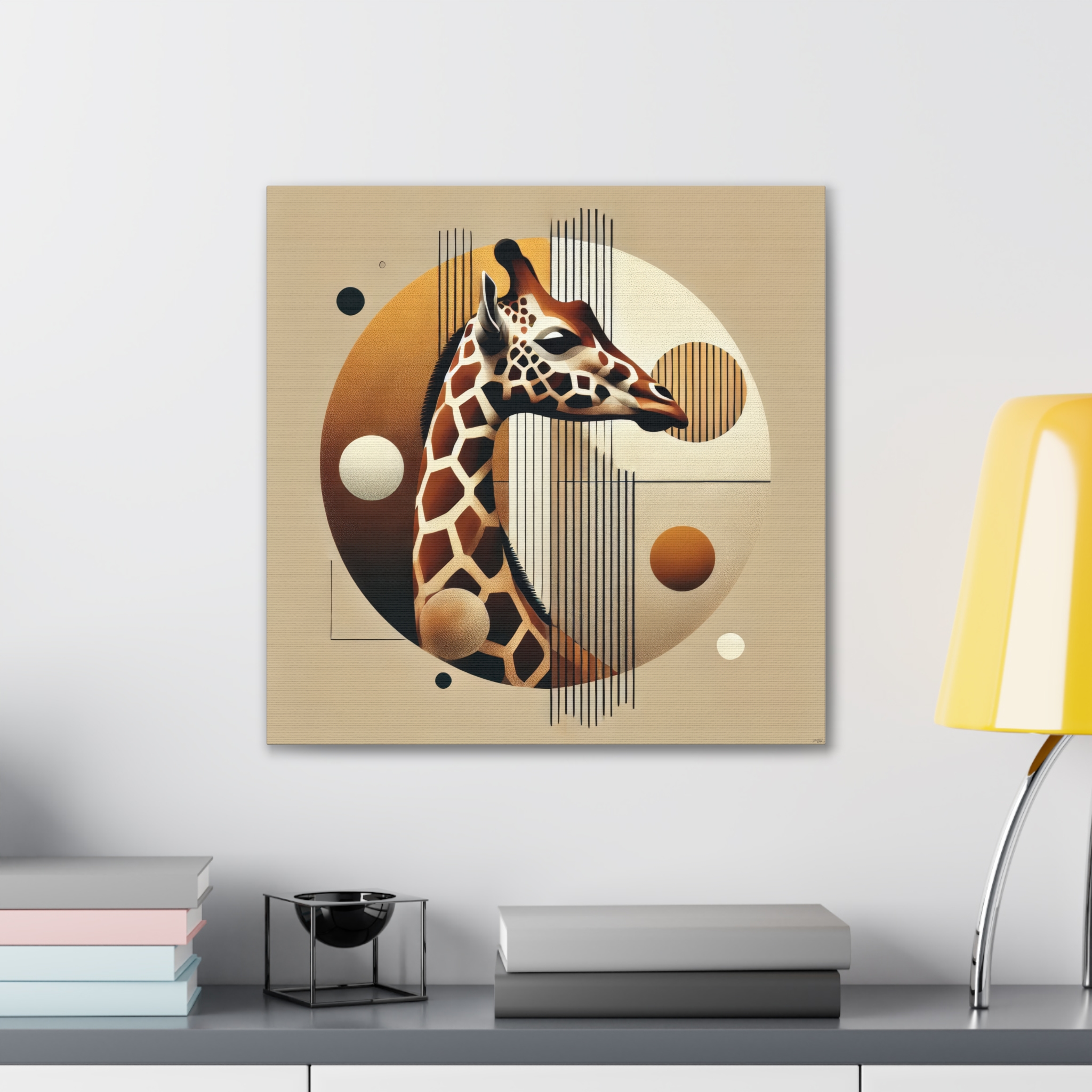 Giraffe Head Geometric Bauhaus Poster - Image 7