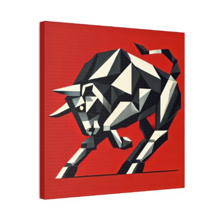 Lamborghini logo reimagined - Bull, Brutalist - Stretched Canvas