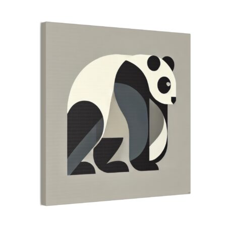 Panda Bear, Minimalist - Stretched Canvas