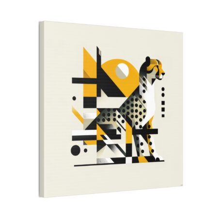Cheetah Bauhaus Brutalist - Stretched Canvas