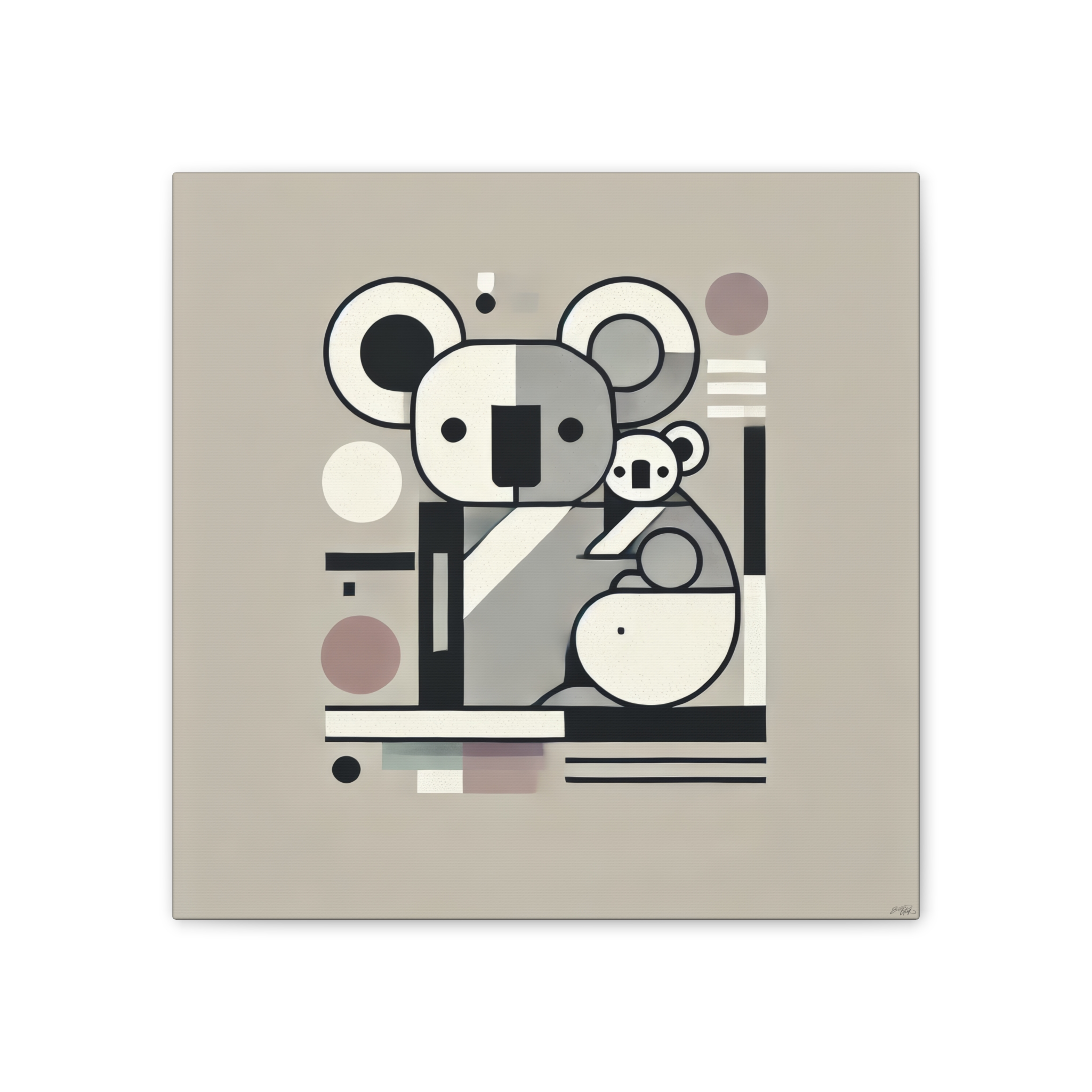 Koala with Baby Joey - Stretched Canvas - Image 4