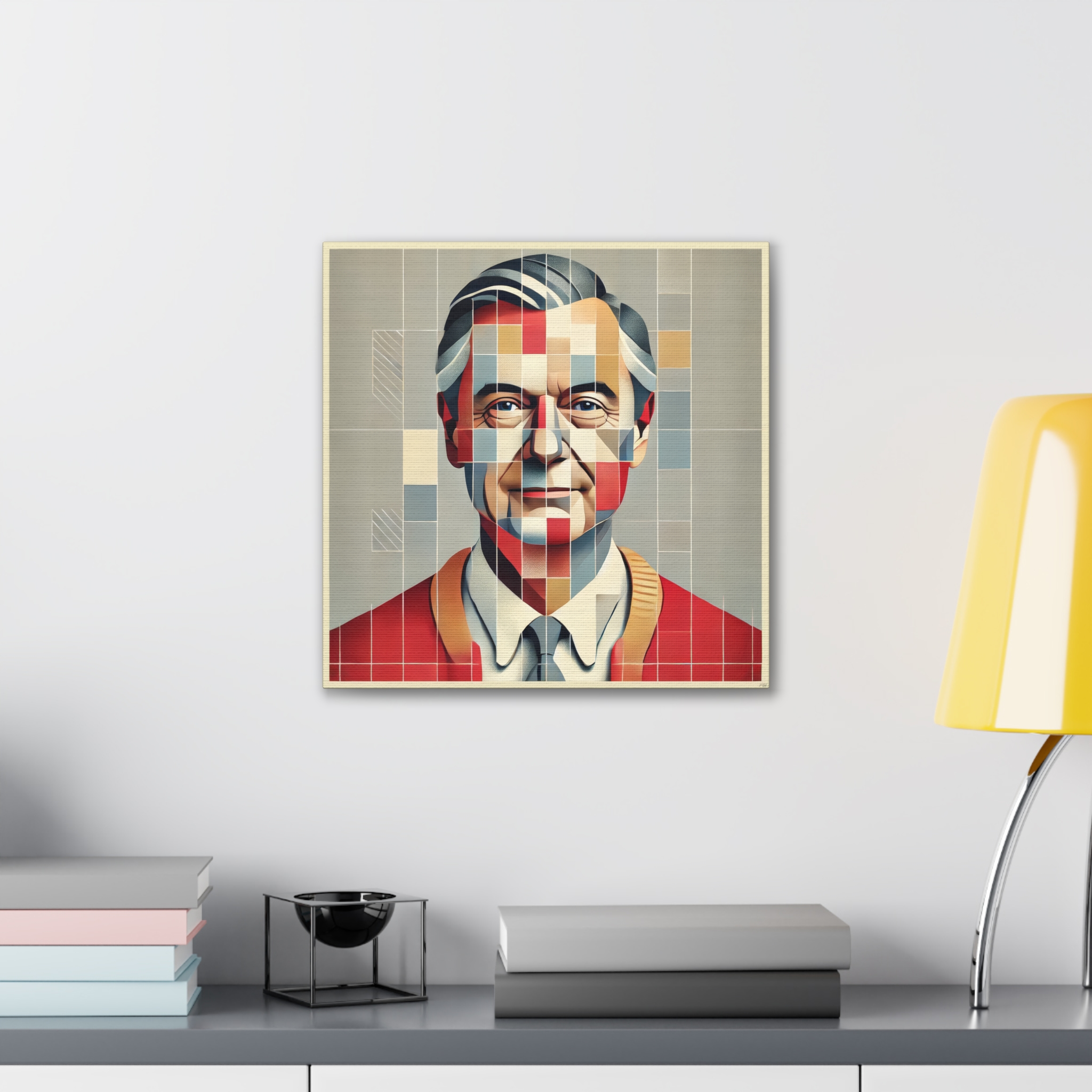 Mr Rogers, Fragmented Bauhaus - Stretched Canvas - Image 3