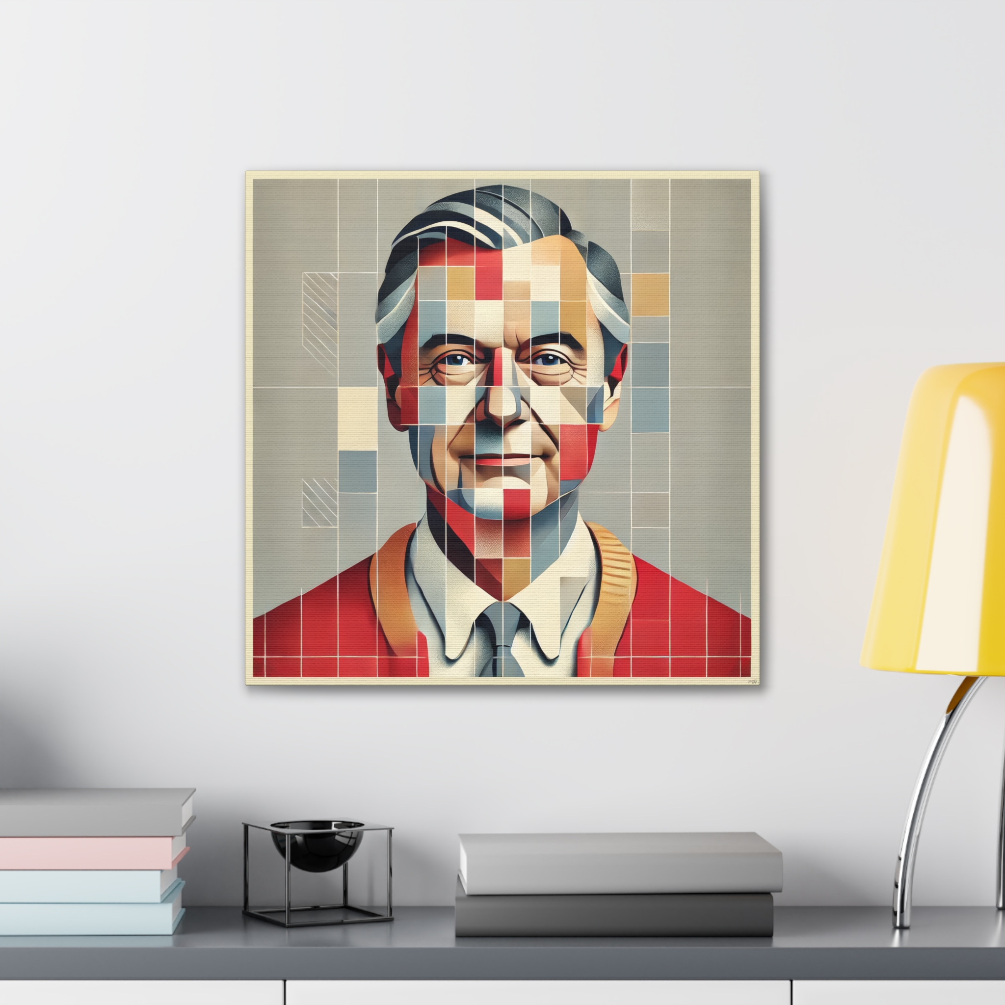 Mr Rogers, Fragmented Bauhaus - Stretched Canvas - Image 7