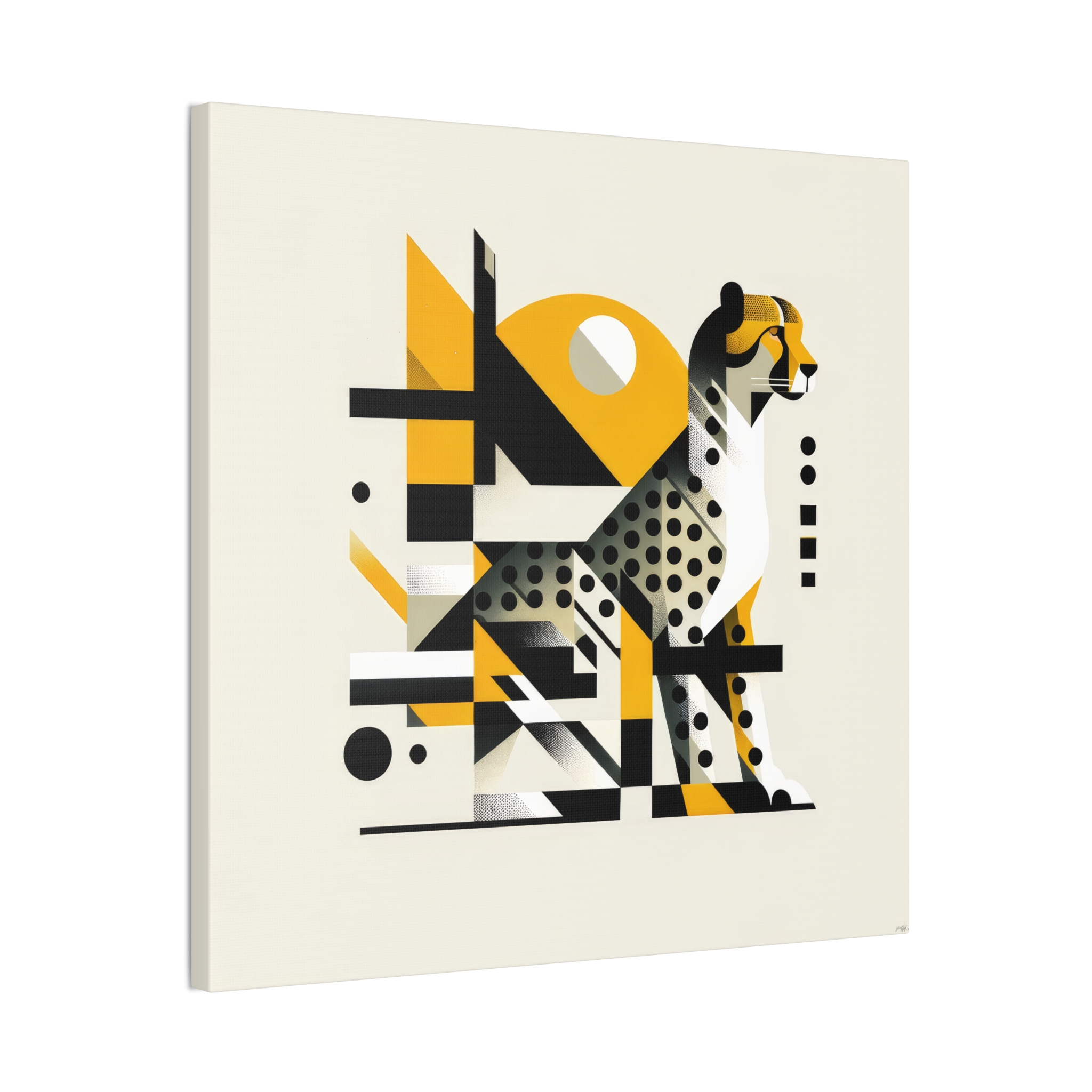Cheetah Bauhaus Brutalist - Stretched Canvas - Image 5
