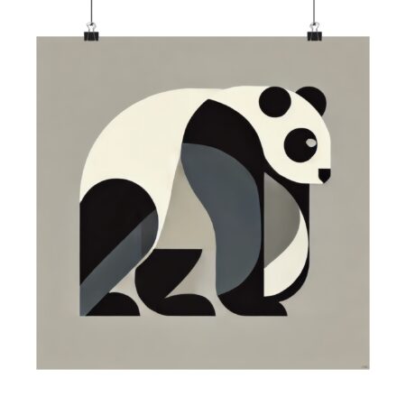 Panda Bear, Minimalist - Poster Print