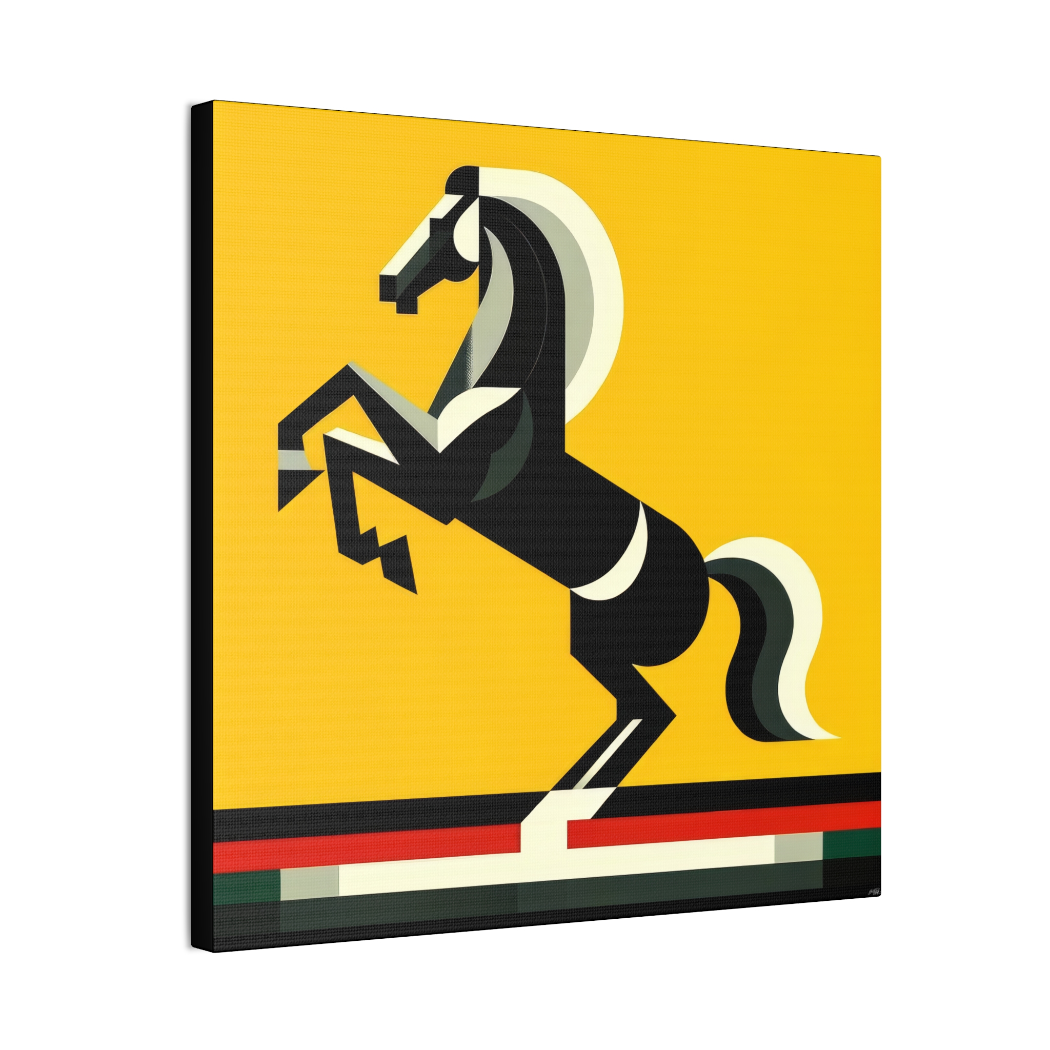 Ferrari Logo Reimagined - Stretched Canvas