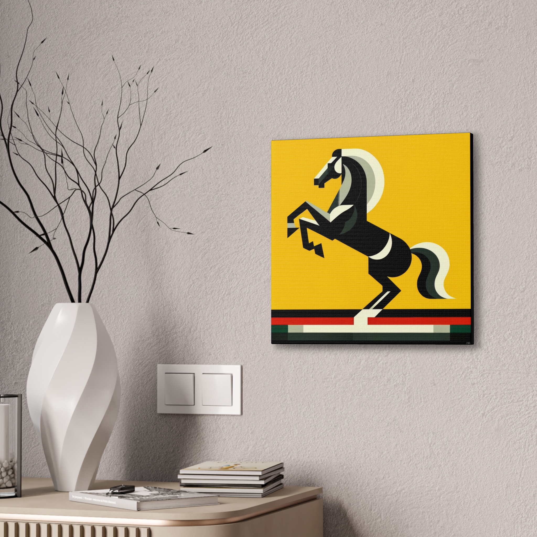 Ferrari Logo Reimagined - Stretched Canvas - Image 2
