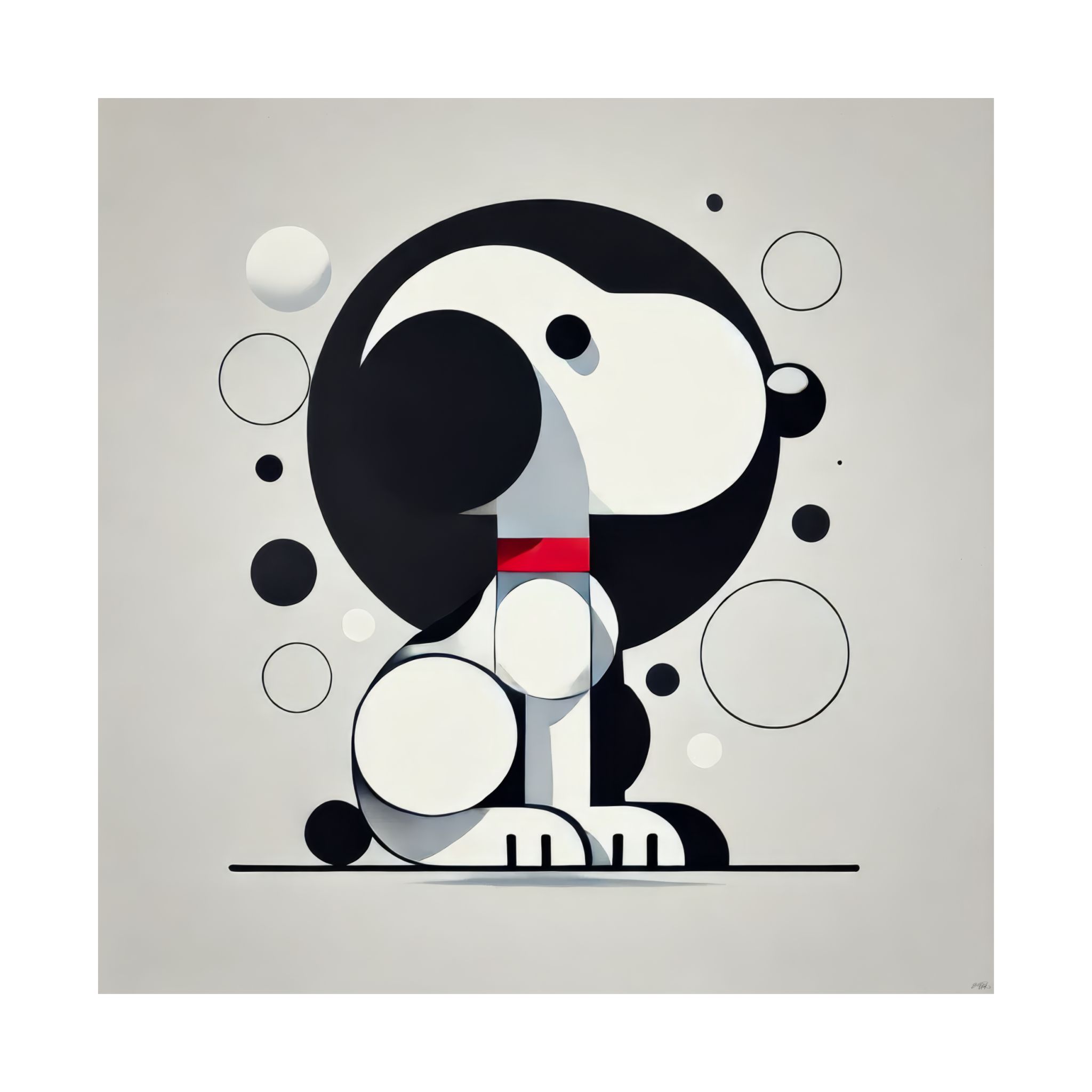 Snoopy Minimalist Abstract - Poster Print - Image 4
