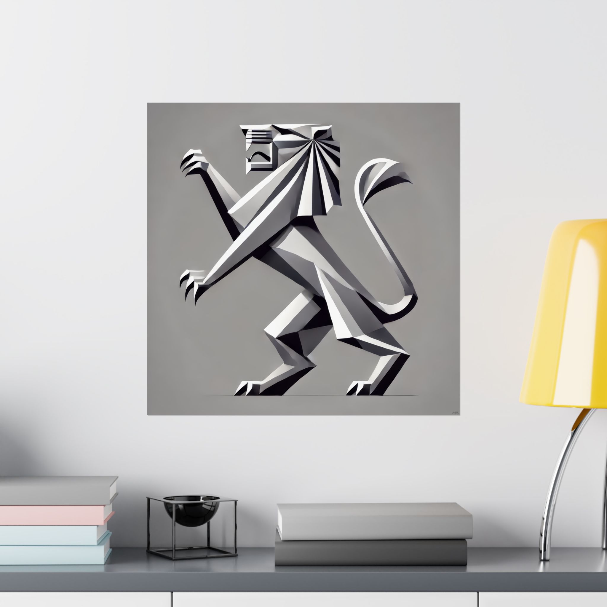 Peugot Logo Reimagined - Lion - Print Poster - Image 7
