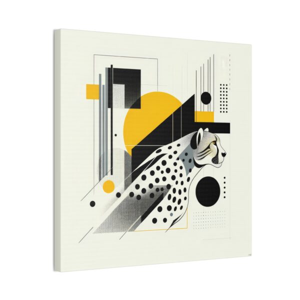 Cheetah Sleek Bauhaus Brutalist - Stretched Canvas