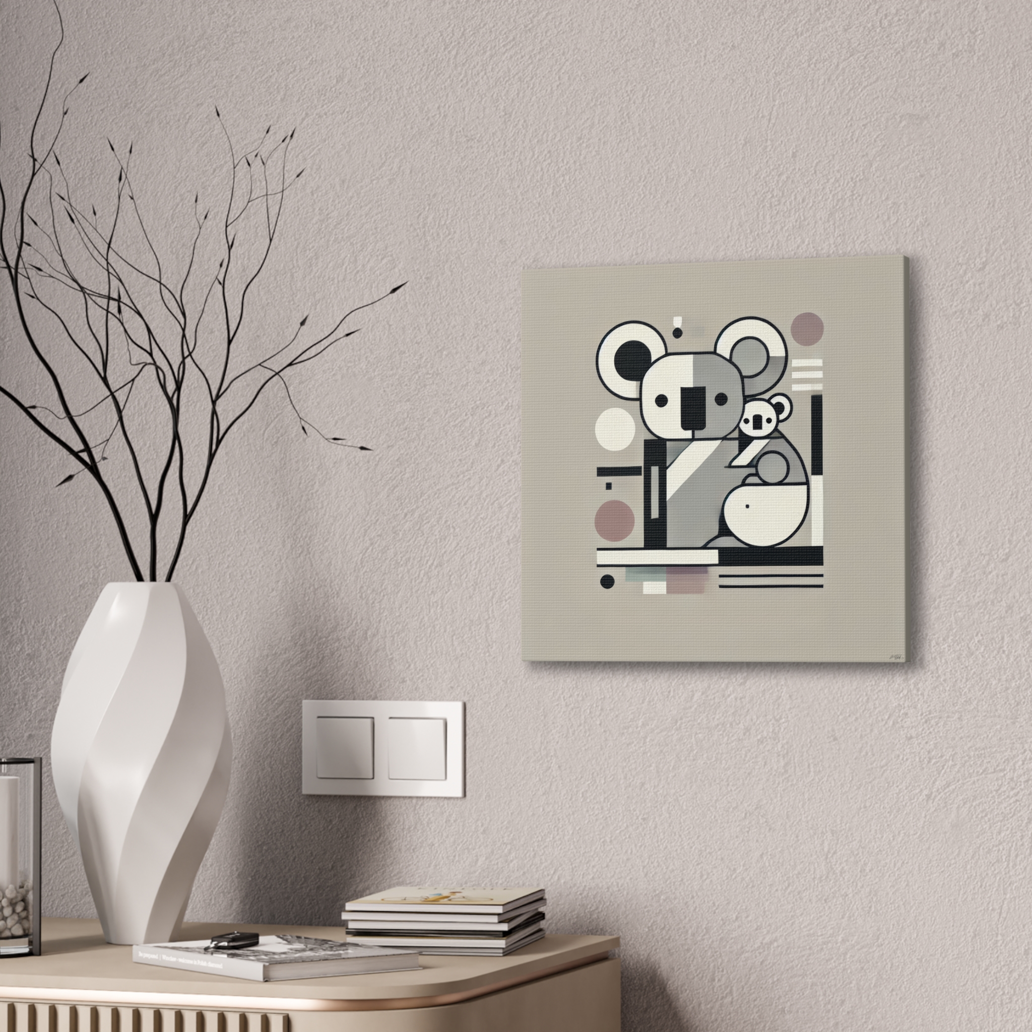 Koala with Baby Joey - Stretched Canvas - Image 2