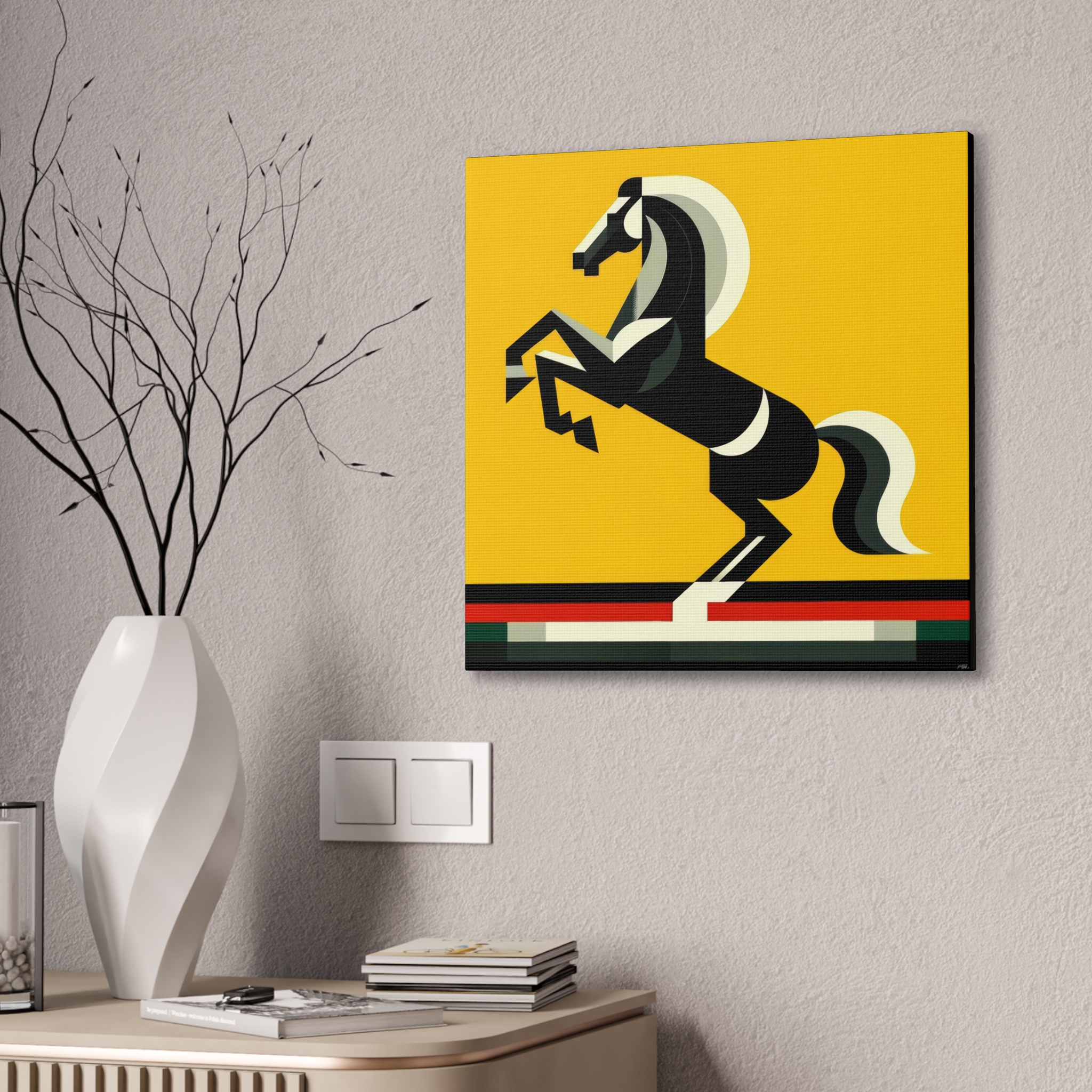 Ferrari Logo Reimagined - Stretched Canvas - Image 6