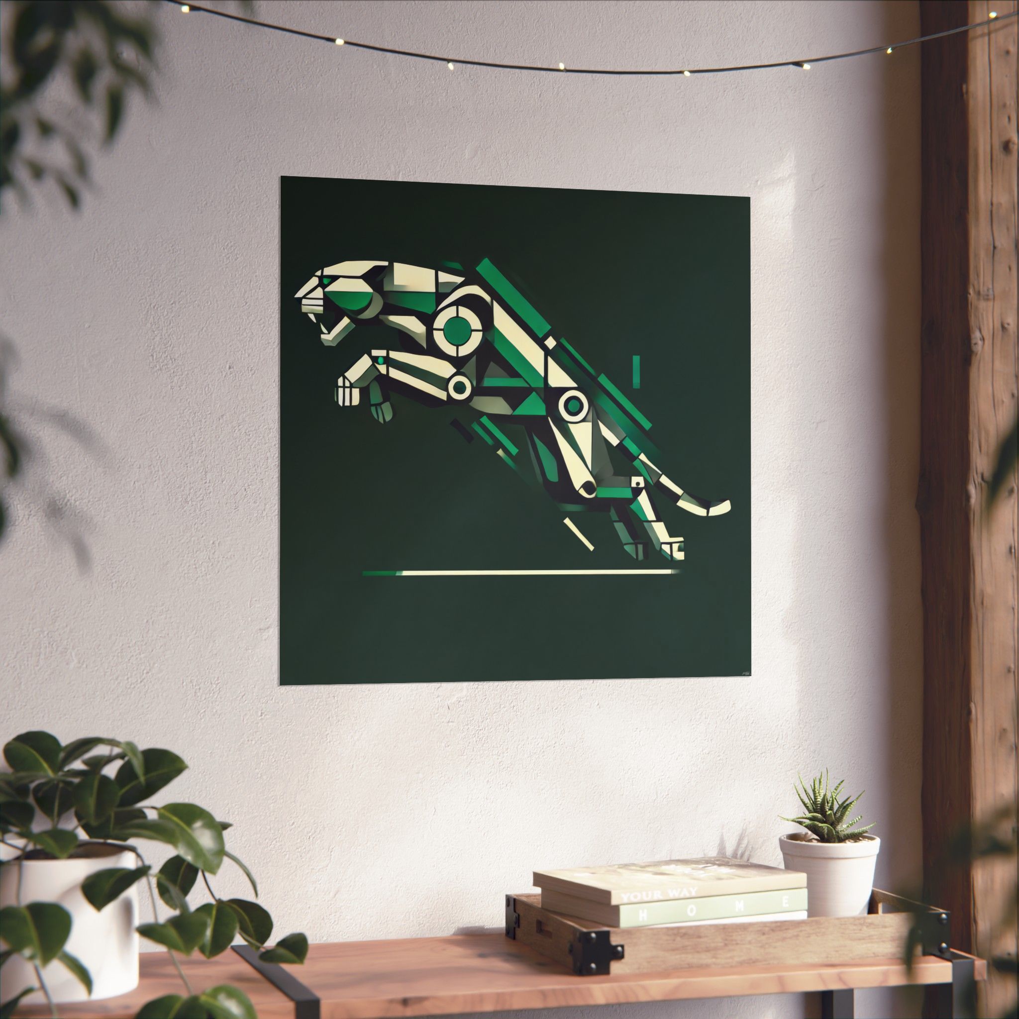 Wall Art Poster, Jaguar Car Logo Reimagined Abstract Minimalist Bauhaus Cubism - Poster Print - Image 11