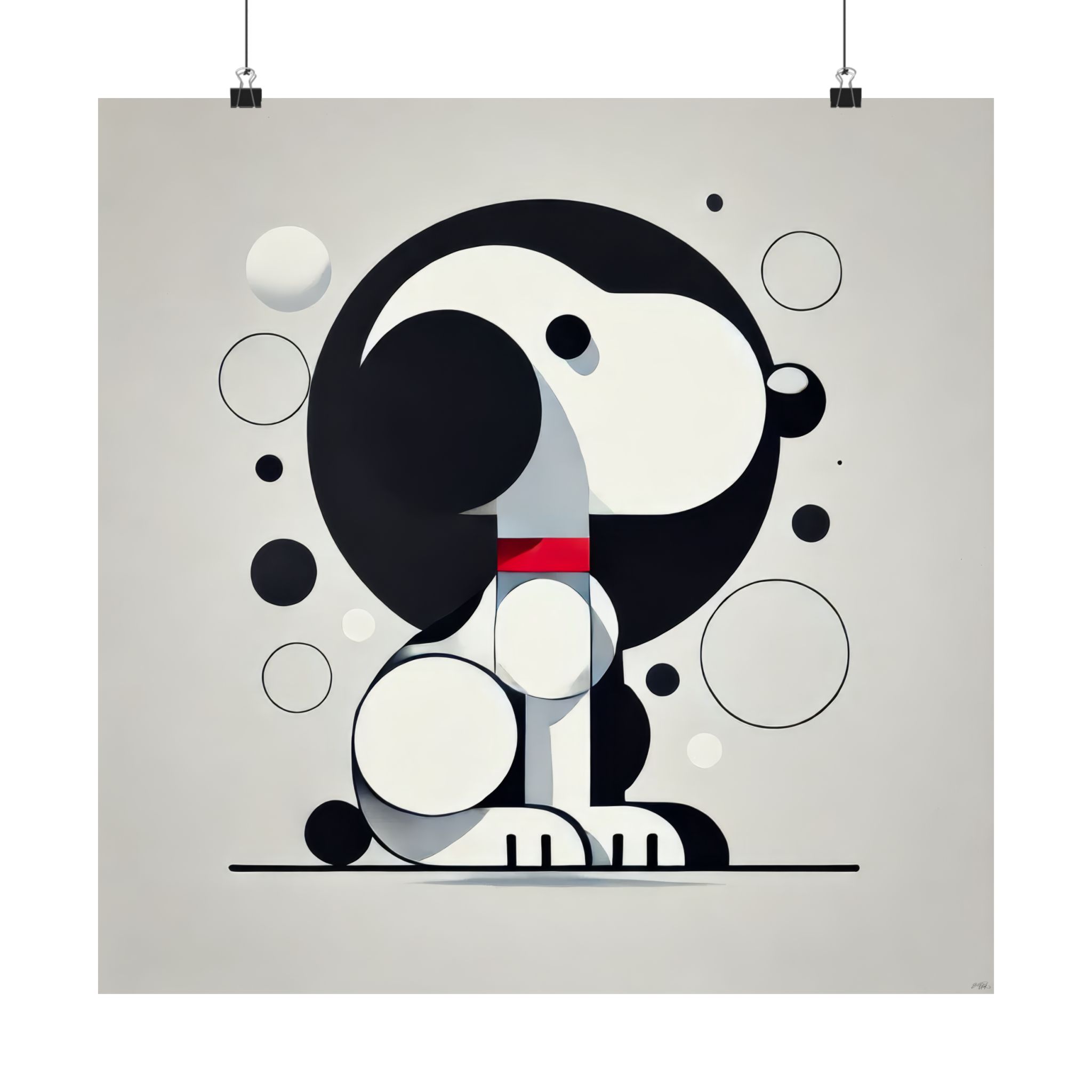 Snoopy Minimalist Abstract - Poster Print - Image 6