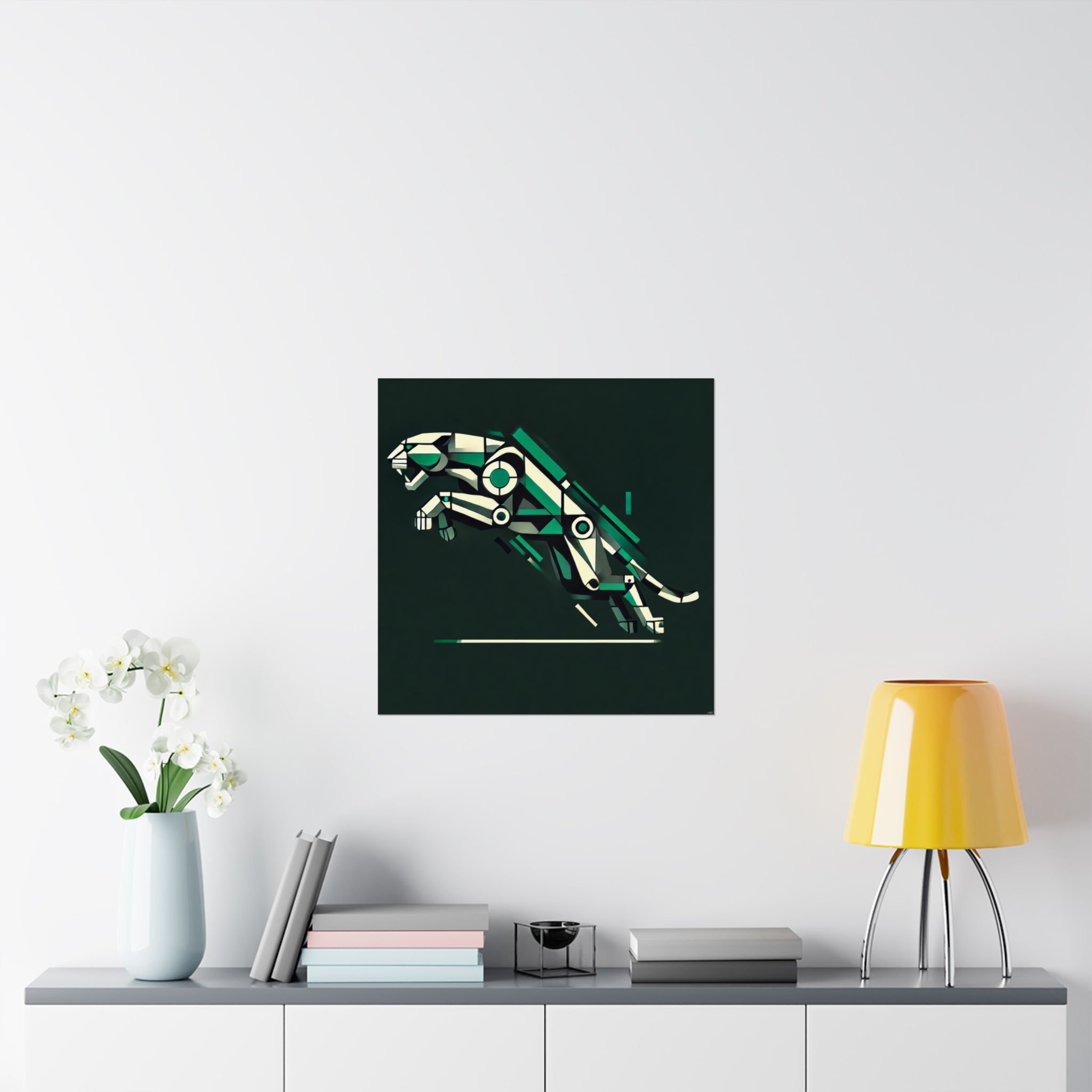 Wall Art Poster, Jaguar Car Logo Reimagined Abstract Minimalist Bauhaus Cubism - Poster Print - Image 10