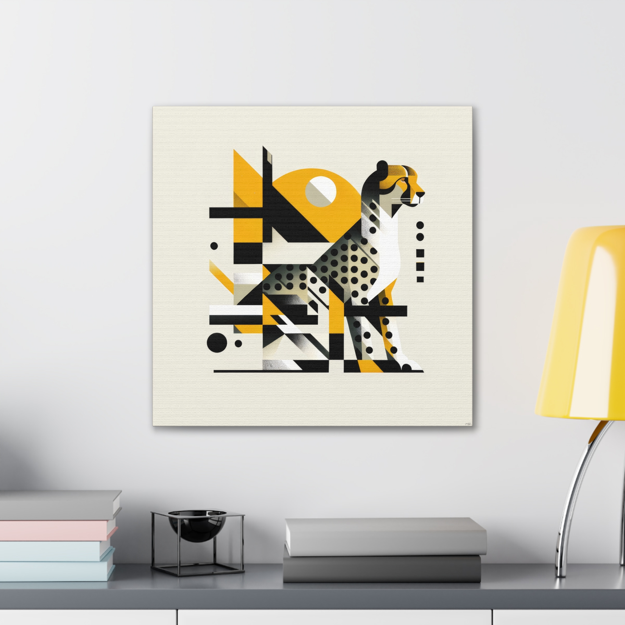 Cheetah Bauhaus Brutalist - Stretched Canvas - Image 7