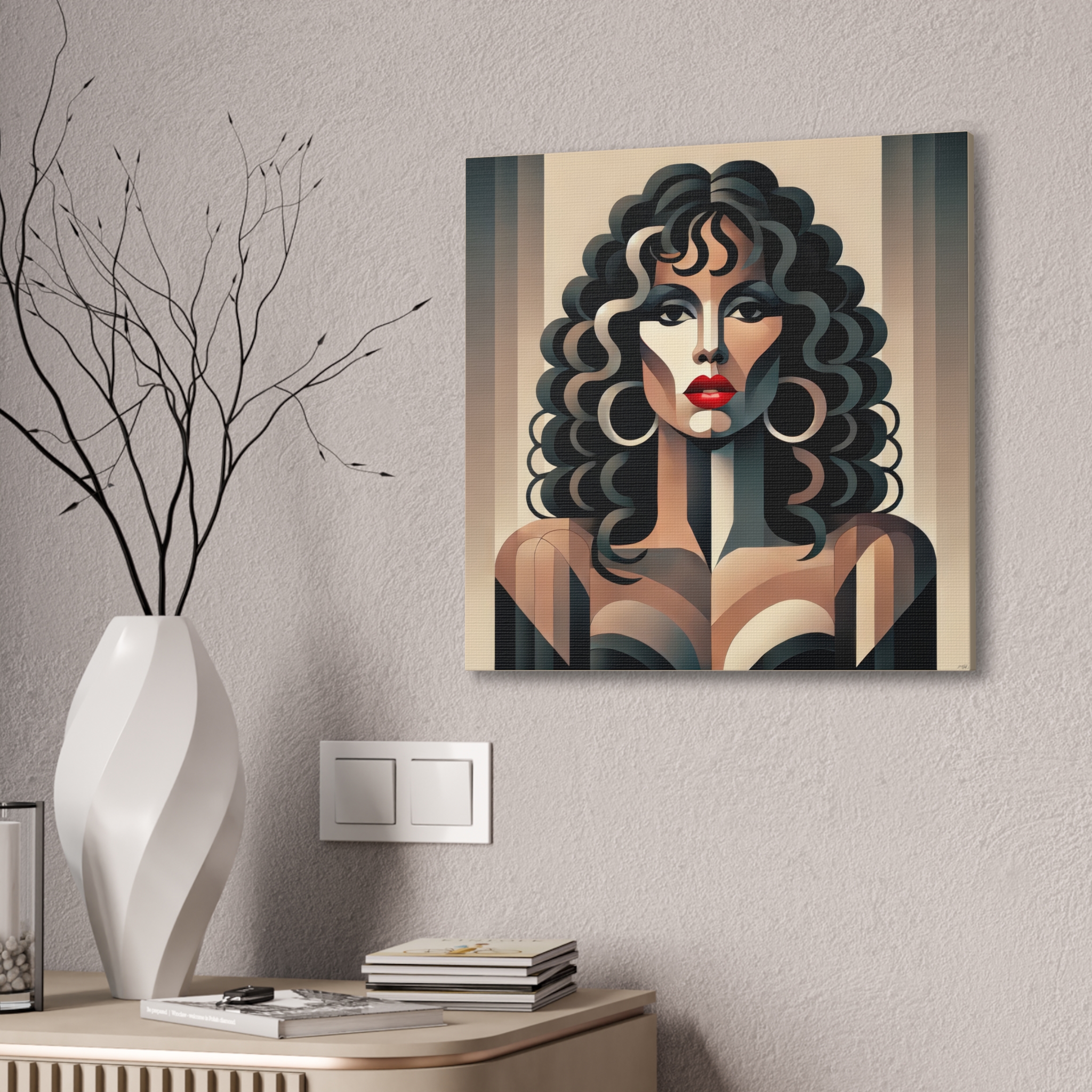 Donna Summers, Abstract Minimalist Geometric Bauhaus - Stretched Canvas - Image 6