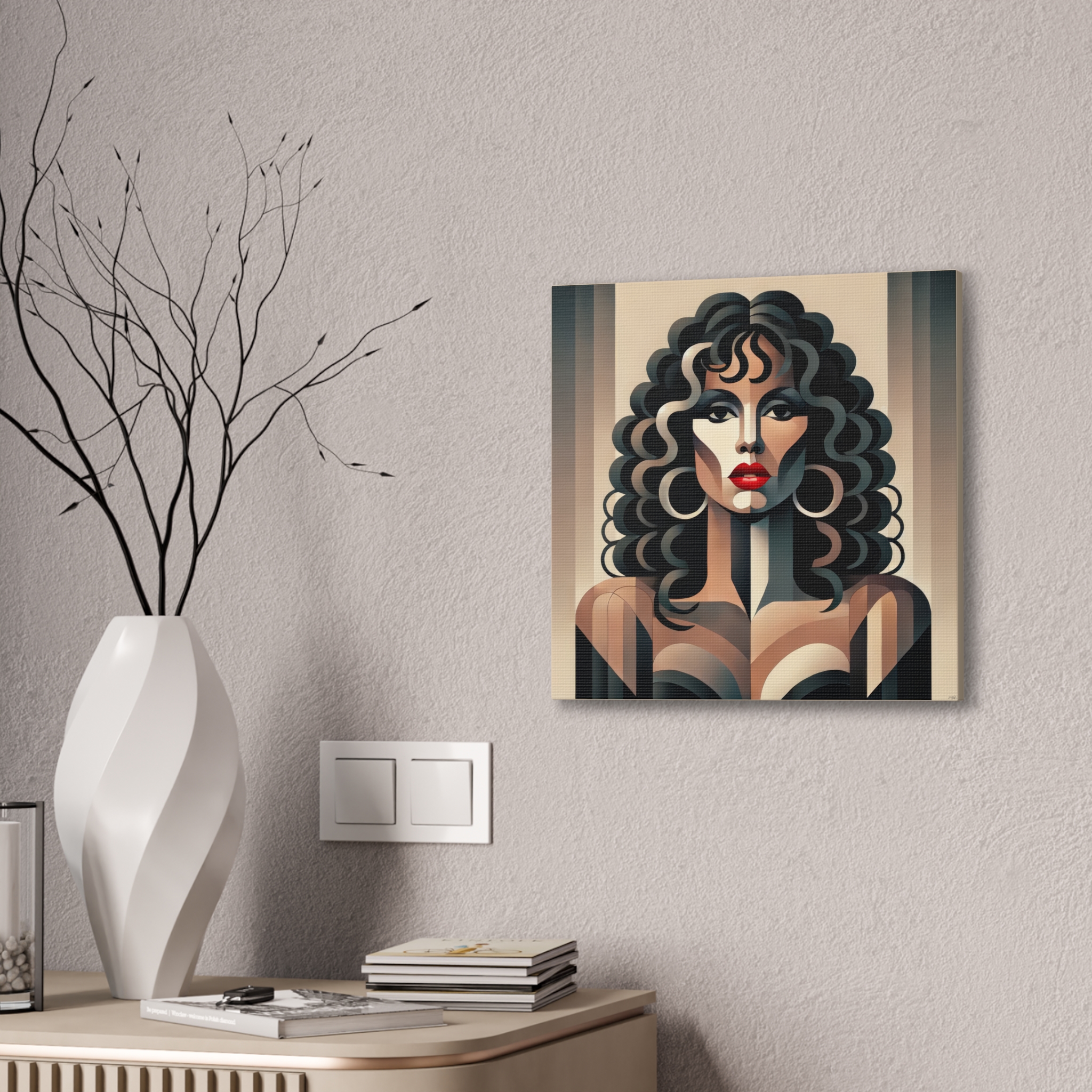 Donna Summers, Abstract Minimalist Geometric Bauhaus - Stretched Canvas - Image 2