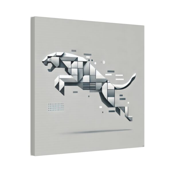 Puma Sports Logo Reimagined Abstract Minimalist Cubist Bauhaus Art - Stretched Canvas