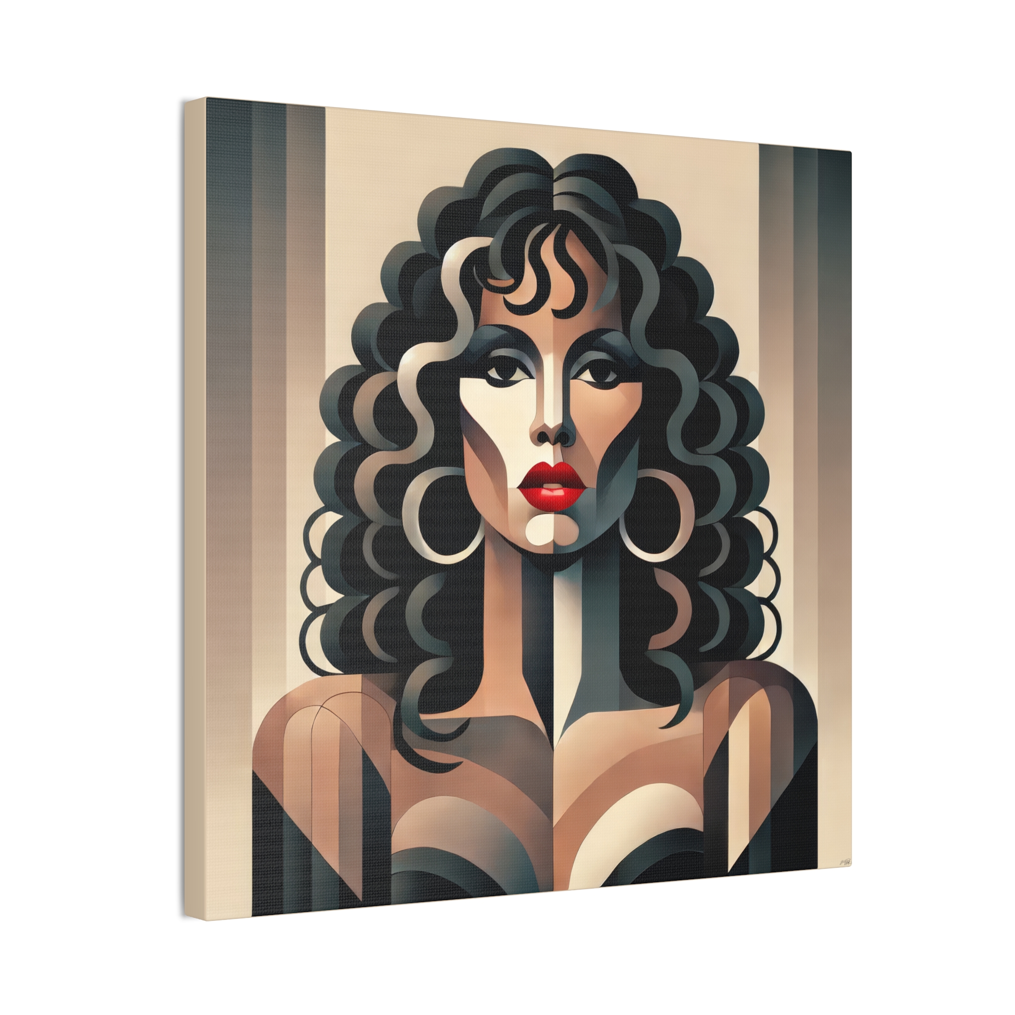 Donna Summers, Abstract Minimalist Geometric Bauhaus - Stretched Canvas